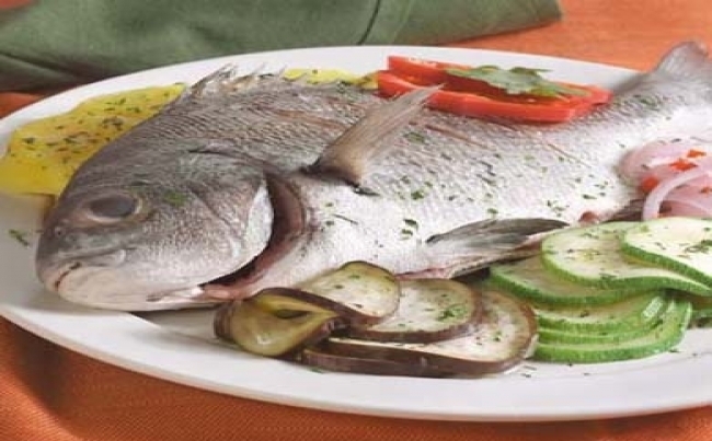 Pescado al horno con vegetales